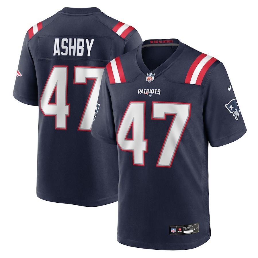 Men's New England Patriots Julian Ashby Nike Navy Team Game Jersey - Ujersey Shop
