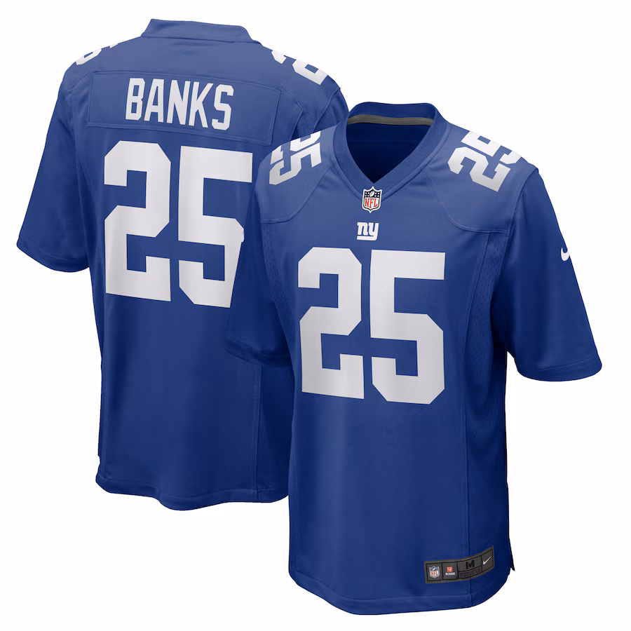 Men's New York Giants Deonte Banks Nike  Royal Team Game Jersey - Ujersey Shop