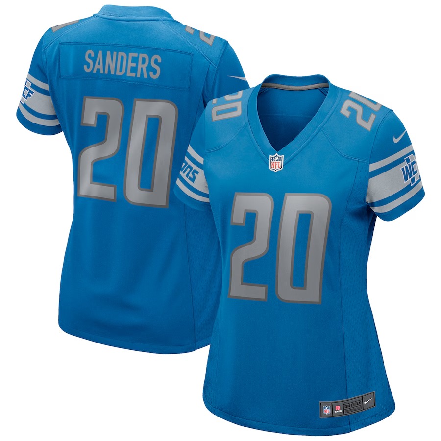 Women's Detroit Lions Barry Sanders Nike Blue Game Retired Player Jersey - Ujersey Shop