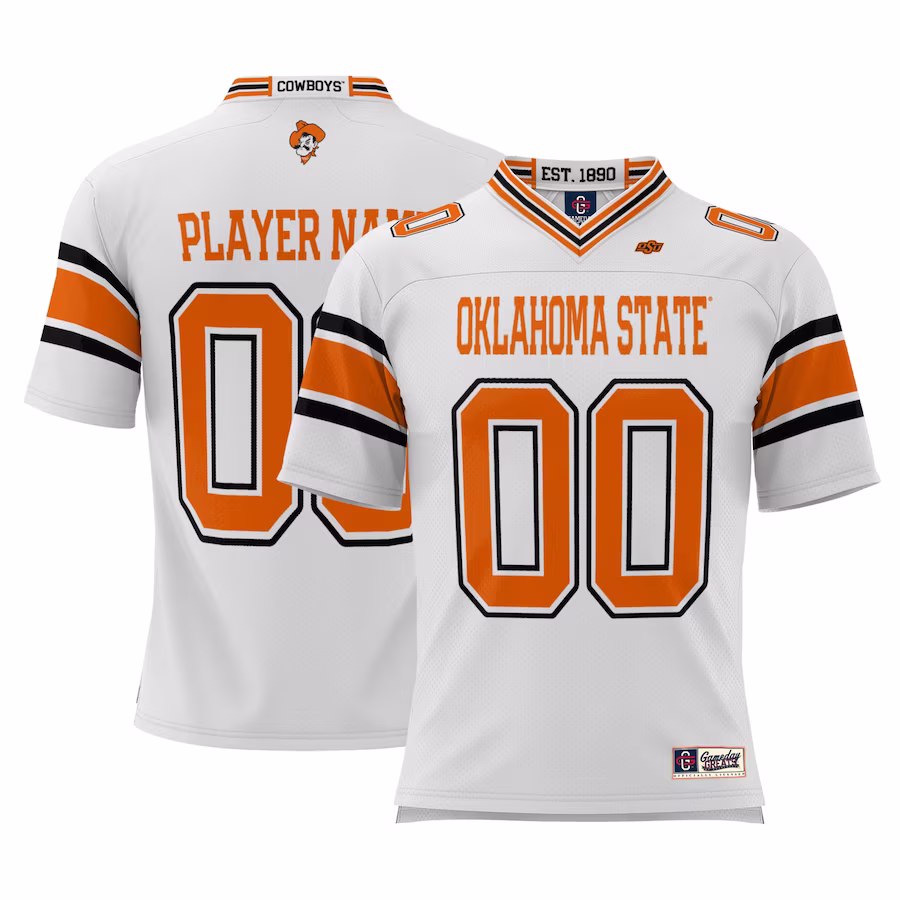 Oklahoma State Cowboys GameDay Greats Youth NIL Pick-A-Player Football Jersey - White - Ujersey Shop