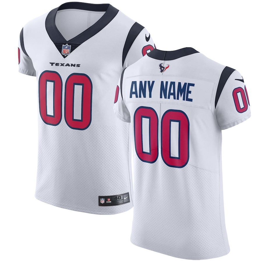 Men's Houston Texans Nike White Vapor Untouchable Custom Elite Jersey - Ujersey Shop