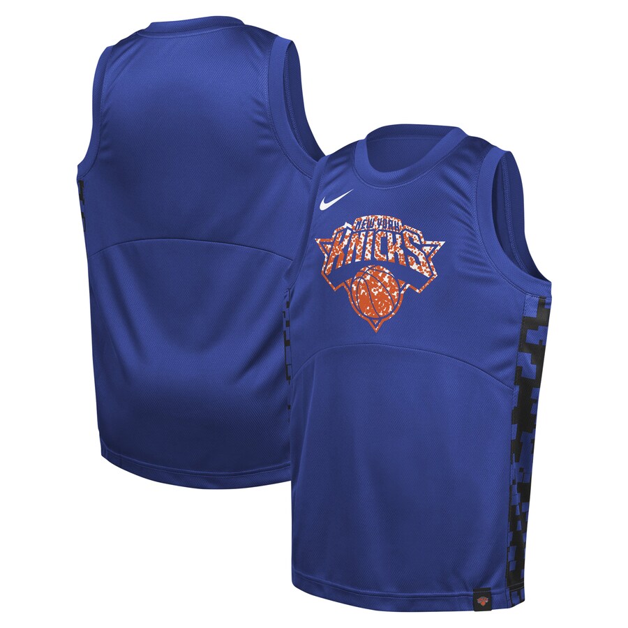 Youth New York Knicks  Nike Blue Courtside Starting Five Team Jersey - Ujersey Shop