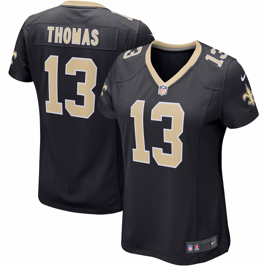 Women's New Orleans Saints Michael Thomas Nike Black Game Player Jersey - Ujersey Shop
