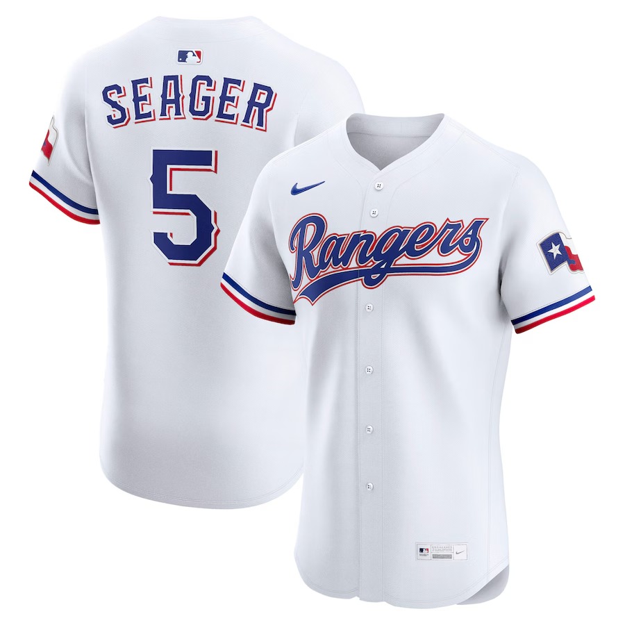 Men's Texas Rangers Corey Seager Nike White Home Elite Jersey - Ujersey Shop