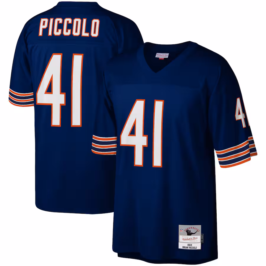 Men's Chicago Bears Brian Piccolo Mitchell & Ness Navy Legacy Replica Jersey - Ujersey Shop