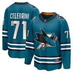 Men's San Jose Sharks Macklin Celebrini Fanatics Teal Home Breakaway Jersey - Ujersey Shop