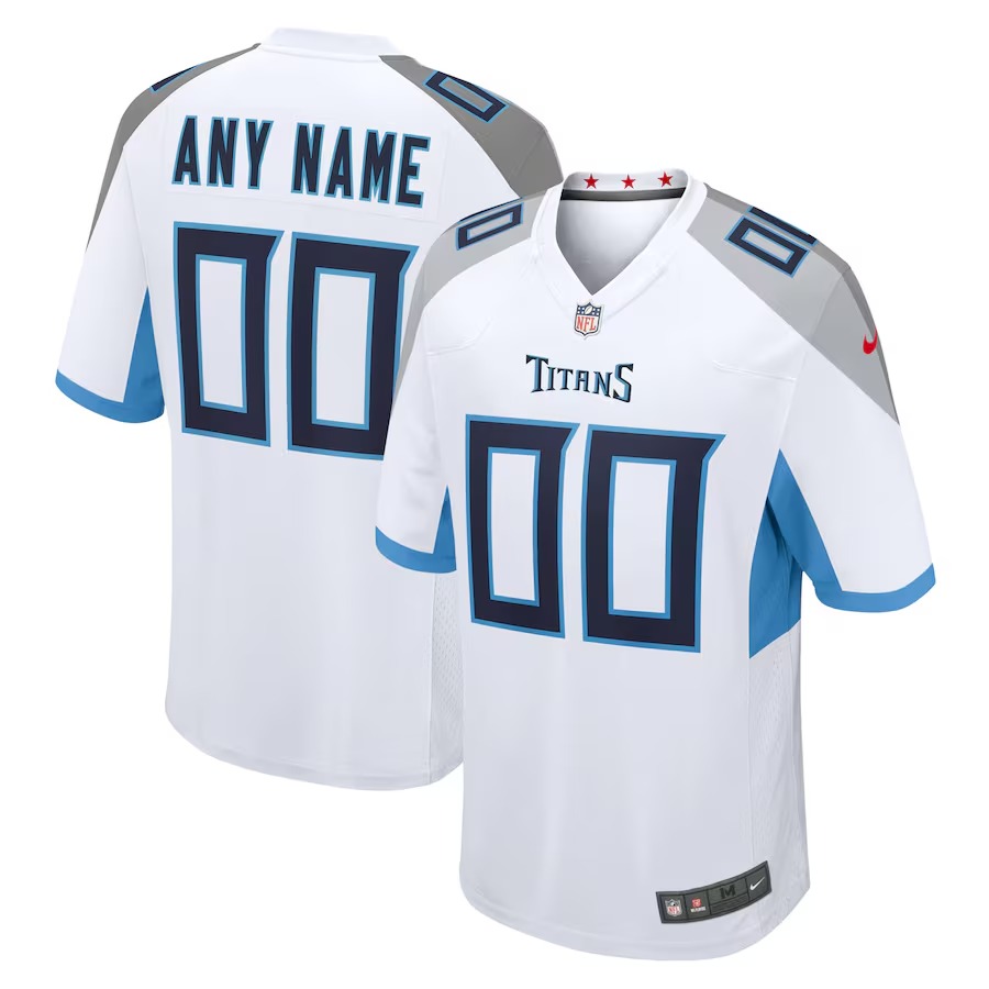 Men's Tennessee Titans Nike White Custom Game Jersey - Ujersey Shop