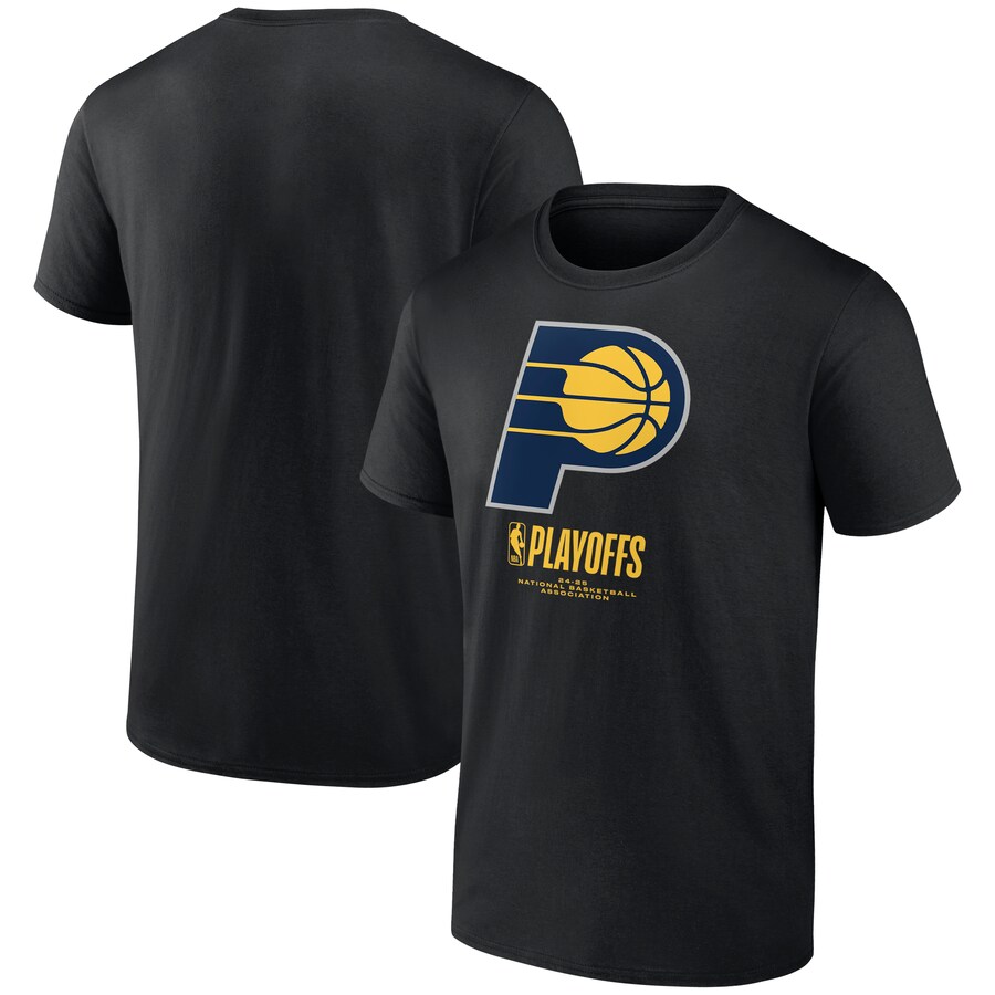 Men's  Indiana Pacers Black 2025 NBA Playoffs Alley Oop T-Shirt - Ujersey Shop