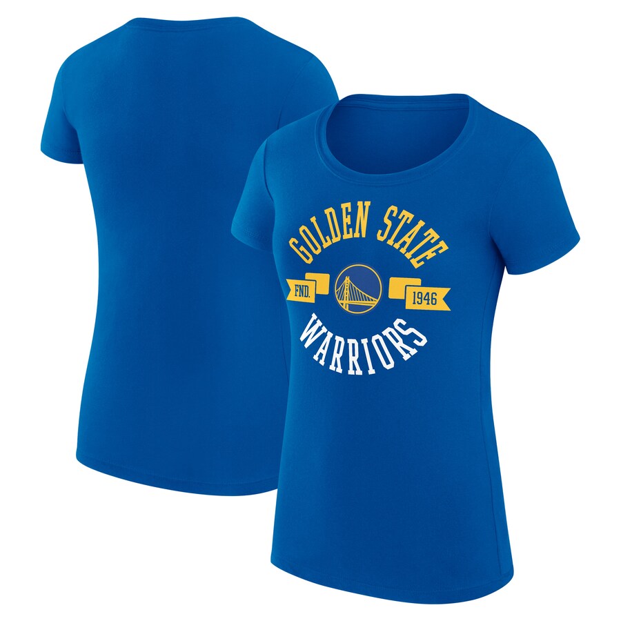 Women's Golden State Warriors G-III 4Her by Carl Banks Royal Large City Logo Fitted T-Shirt - Ujersey Shop