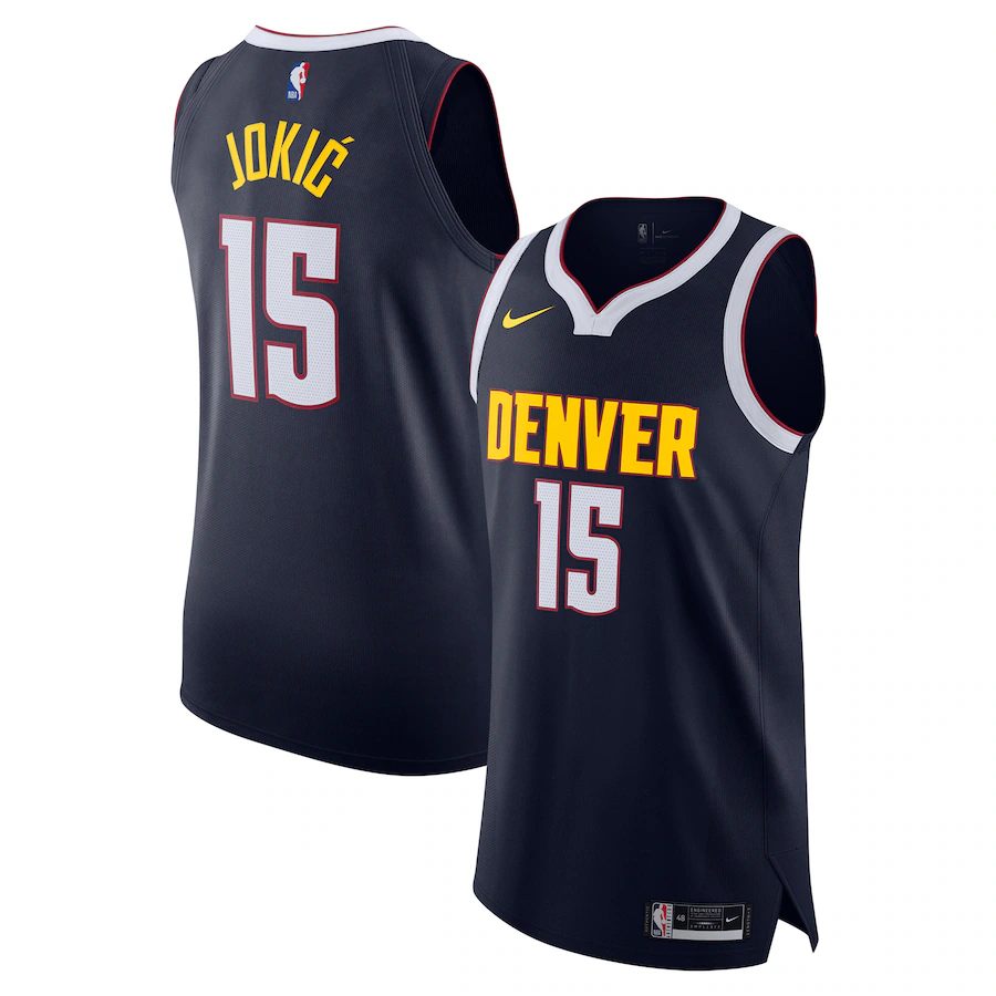 Men's Denver Nuggets Nikola Jokic Nike Navy Authentic Jersey - Icon Edition - Ujersey Shop