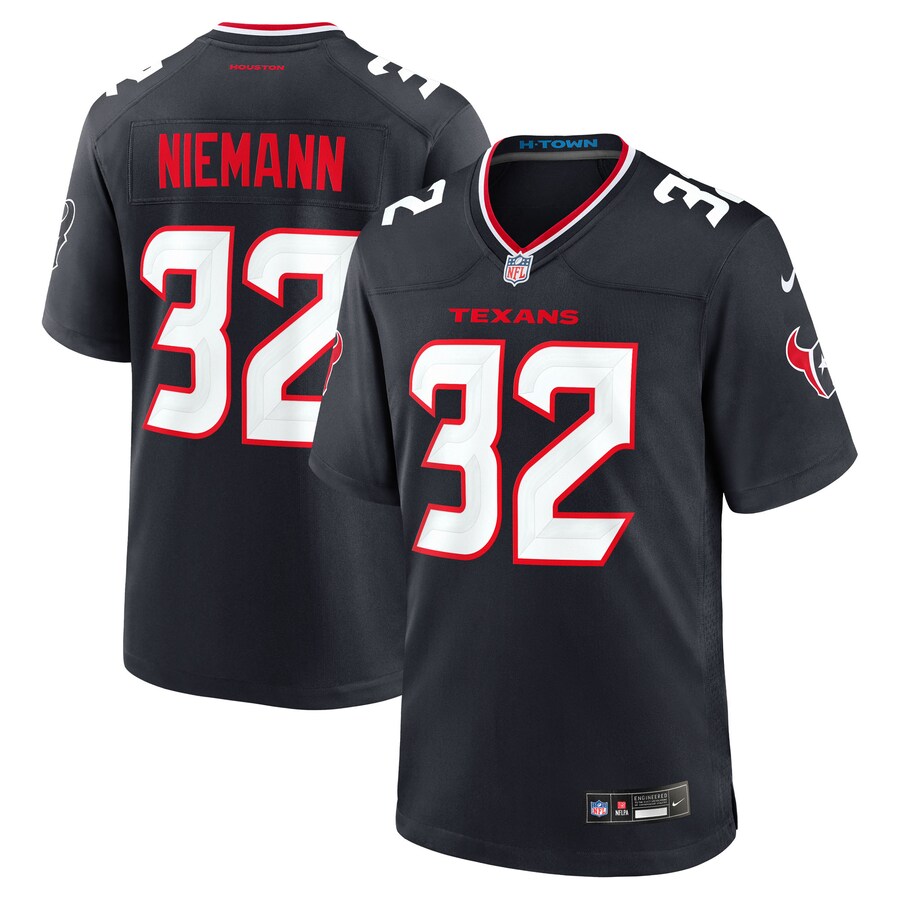 Men's Houston Texans Nick Niemann Nike Navy Team Game Jersey - Ujersey Shop