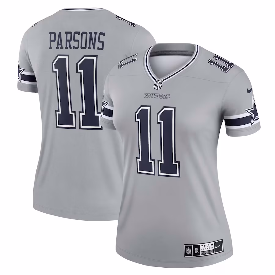 Women's Dallas Cowboys Micah Parsons Nike Silver Inverted Legend Jersey - Ujersey Shop