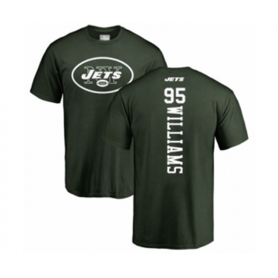 Football New York Jets #95 Quinnen Williams Green Backer T-Shirt - Ujersey Shop