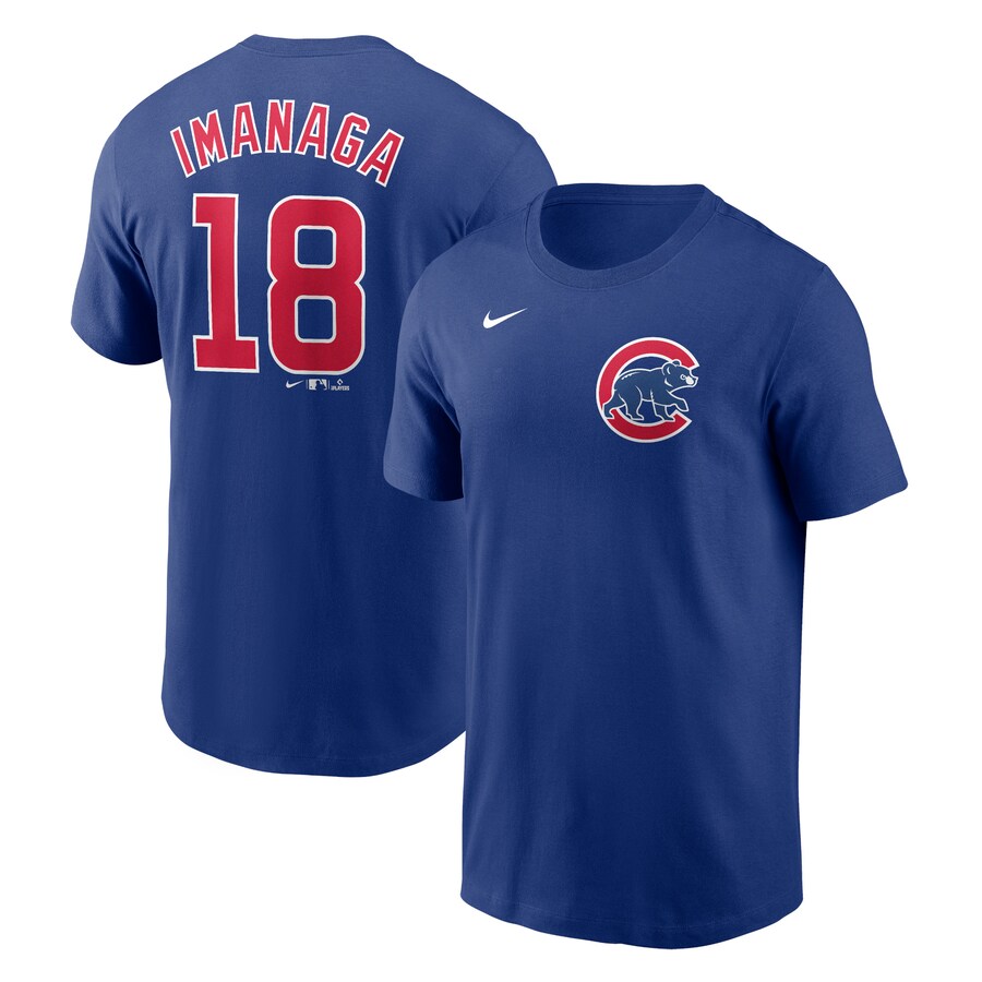 Men's Chicago Cubs Shōta Imanaga Nike Royal Fuse Name & Number T-Shirt - Ujersey Shop