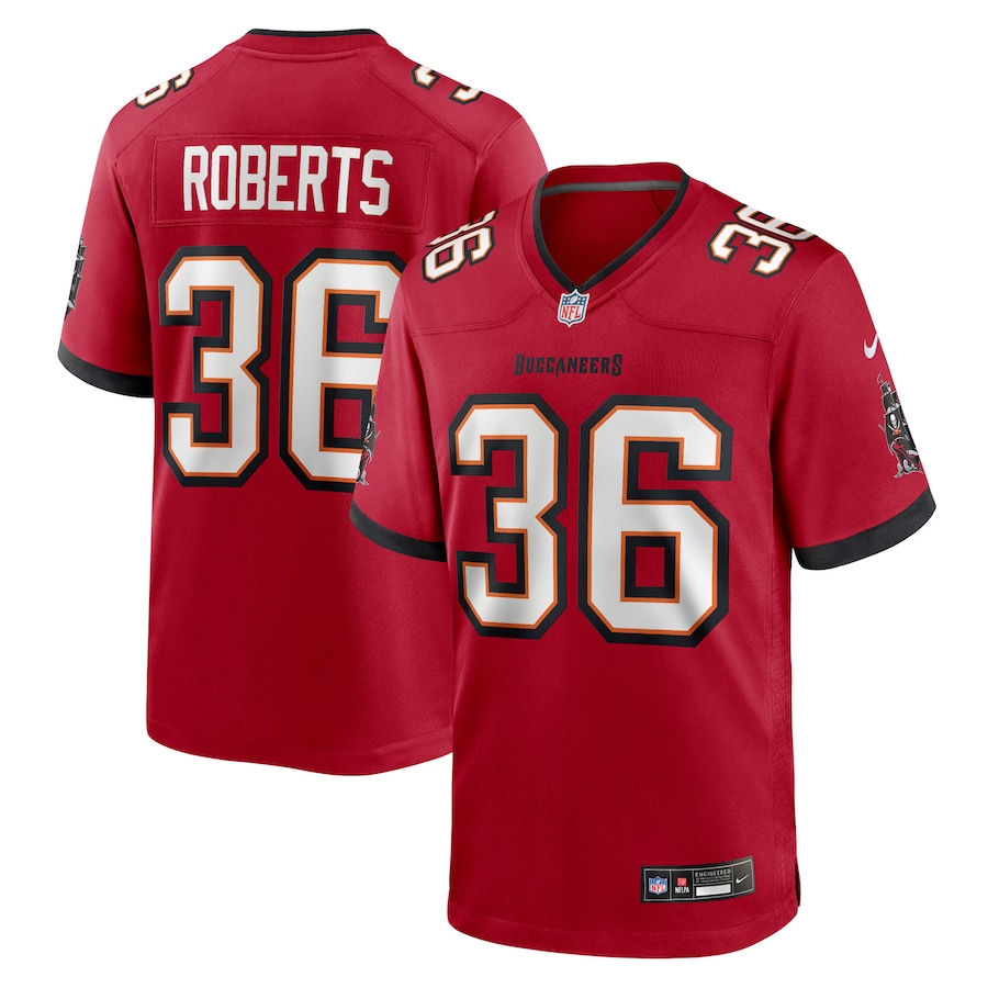 Men's Tampa Bay Buccaneers J. J. Roberts Nike Red Team Game Jersey - Ujersey Shop