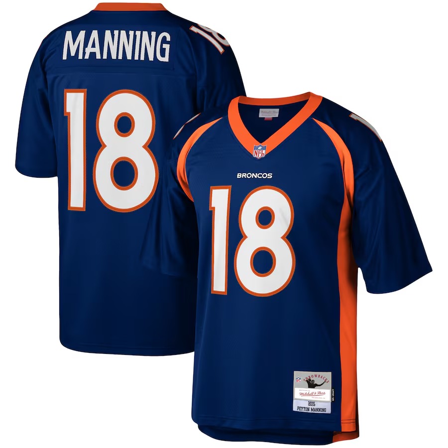 Men's Denver Broncos Peyton Manning Mitchell & Ness Navy Legacy Replica Jersey - Ujersey Shop