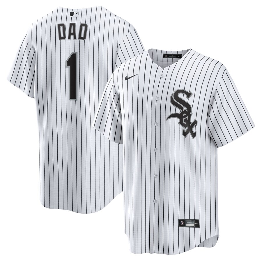 Men's Chicago White Sox Nike White #1 Dad Home Replica Jersey - Ujersey Shop