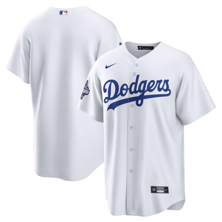Men's Los Angeles Dodgers Nike White 2025 World Series Champions Home Replica Jersey - Ujersey Shop