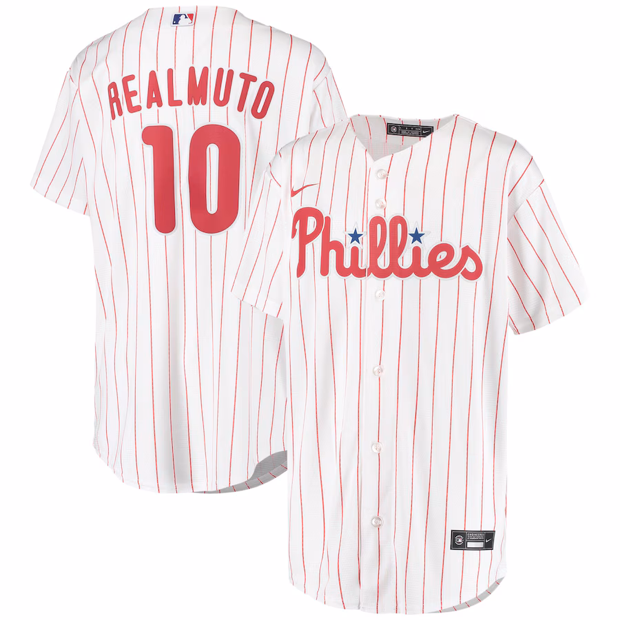Youth Philadelphia Phillies J.T. Realmuto Nike White Alternate Replica Player Jersey - Ujersey Shop