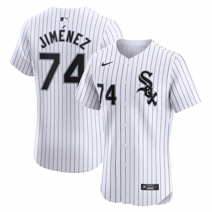 Men's Chicago White Sox Eloy Jimenez Nike White Home Elite Player Jersey - Ujersey Shop