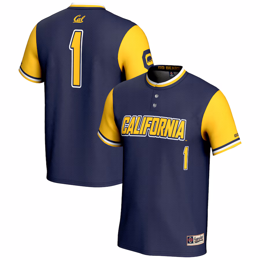 Youth GameDay Greats #1 Navy Cal Bears Lightweight Softball Jersey - Ujersey Shop