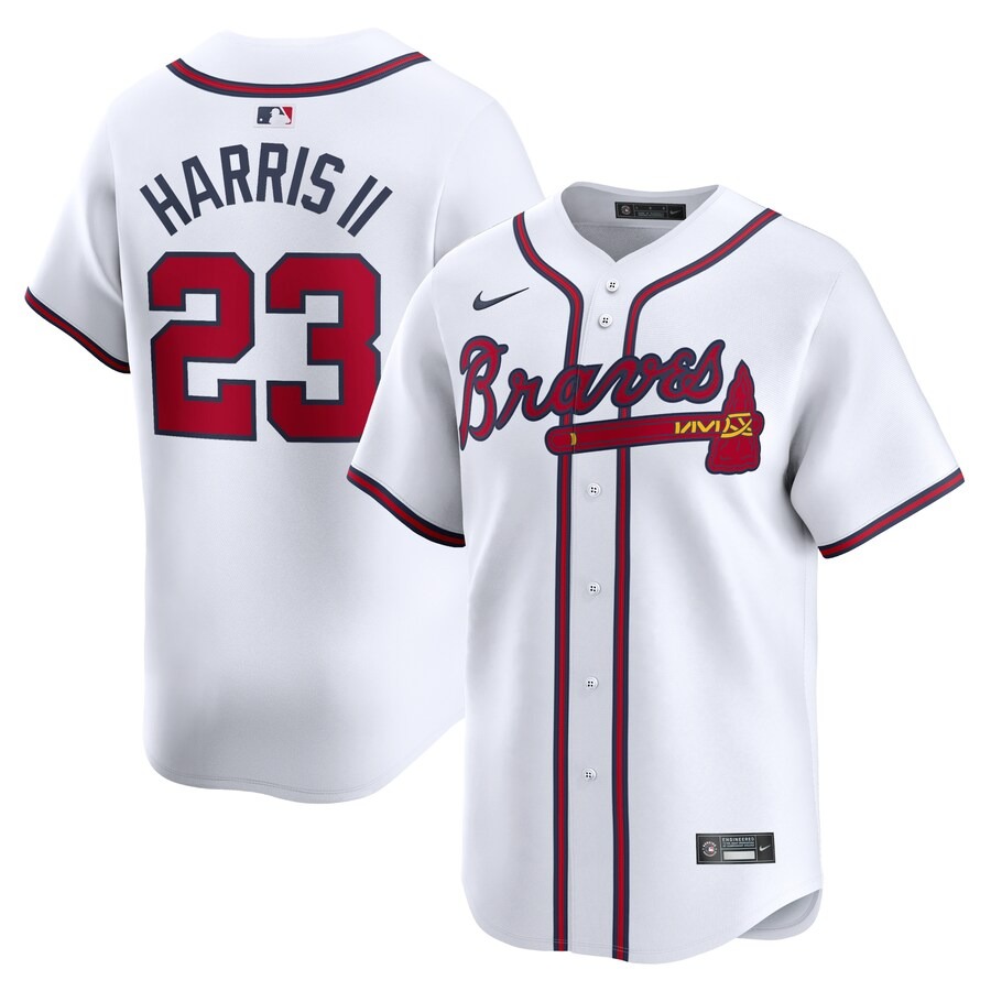 Men's Atlanta Braves Michael Harris II Nike White Home Limited Player Jersey - Ujersey Shop
