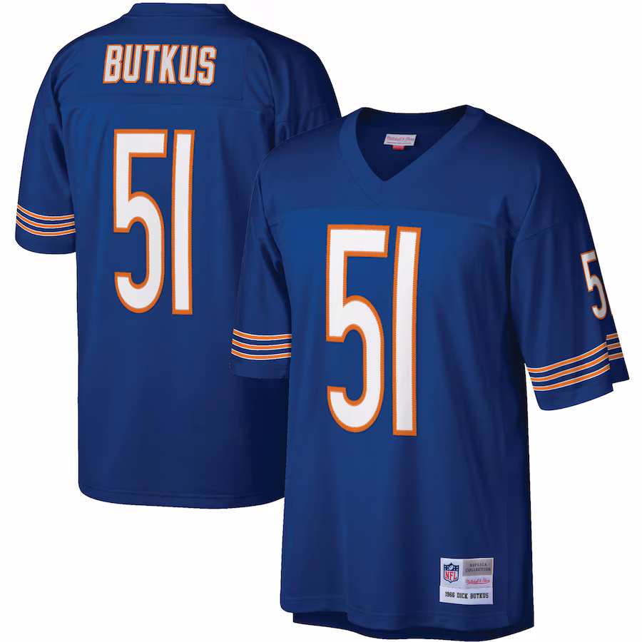 Men's Chicago Bears Dick Butkus Mitchell & Ness Navy Legacy Replica Jersey - Ujersey Shop