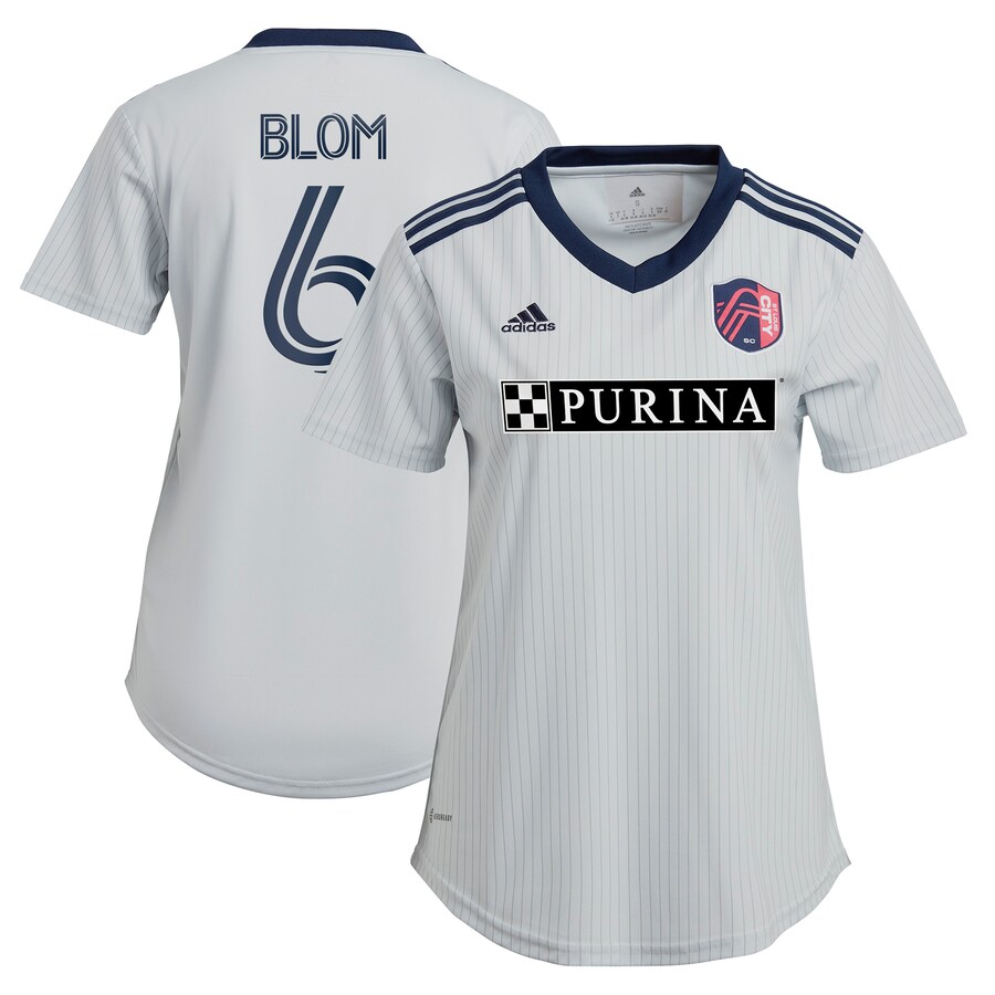 Women's St. Louis City SC Njabulo Blom adidas Gray 2023 The Spirit Kit Replica Jersey - Ujersey Shop