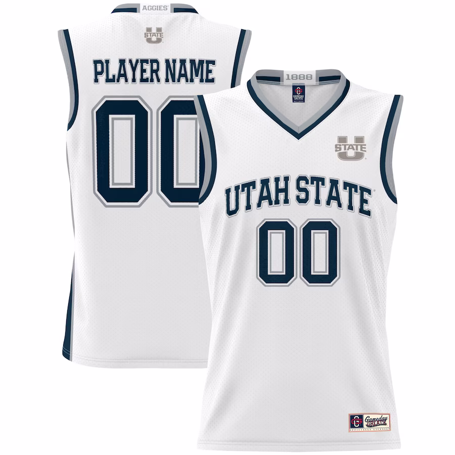 Utah State Aggies GameDay Greats Unisex NIL Pick-A-Player Lightweight Women's Basketball Jersey - White - Ujersey Shop