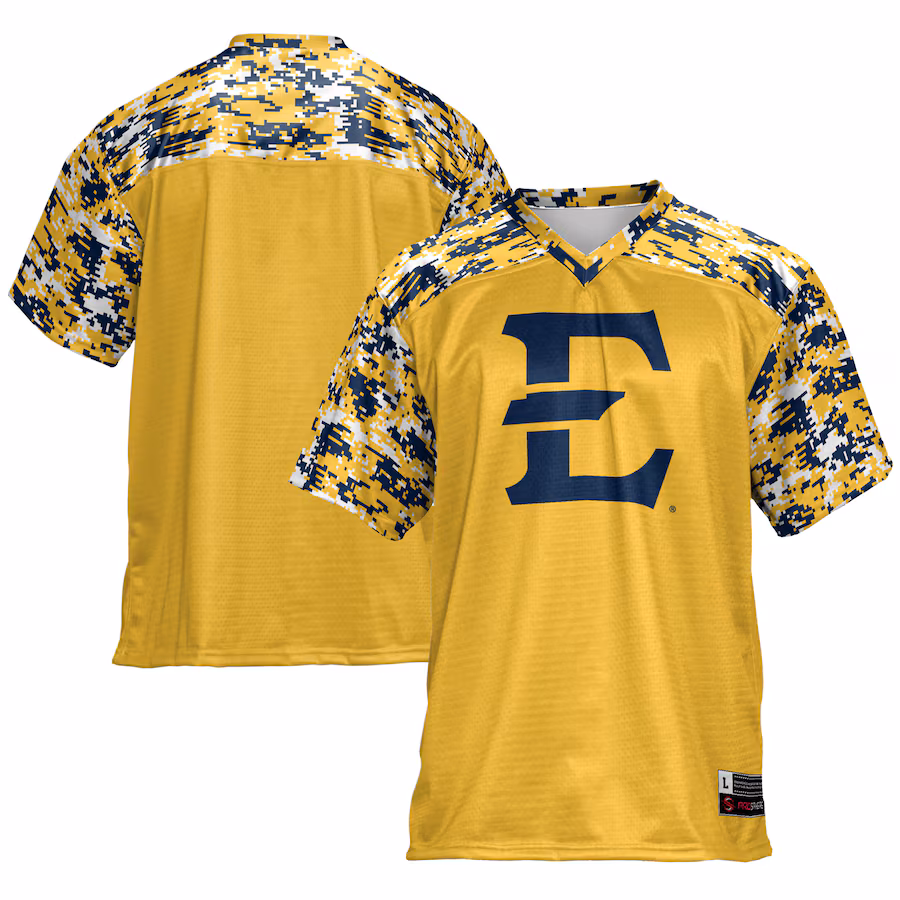 Men's GameDay Greats Gold ETSU Buccaneers Football Jersey - Ujersey Shop