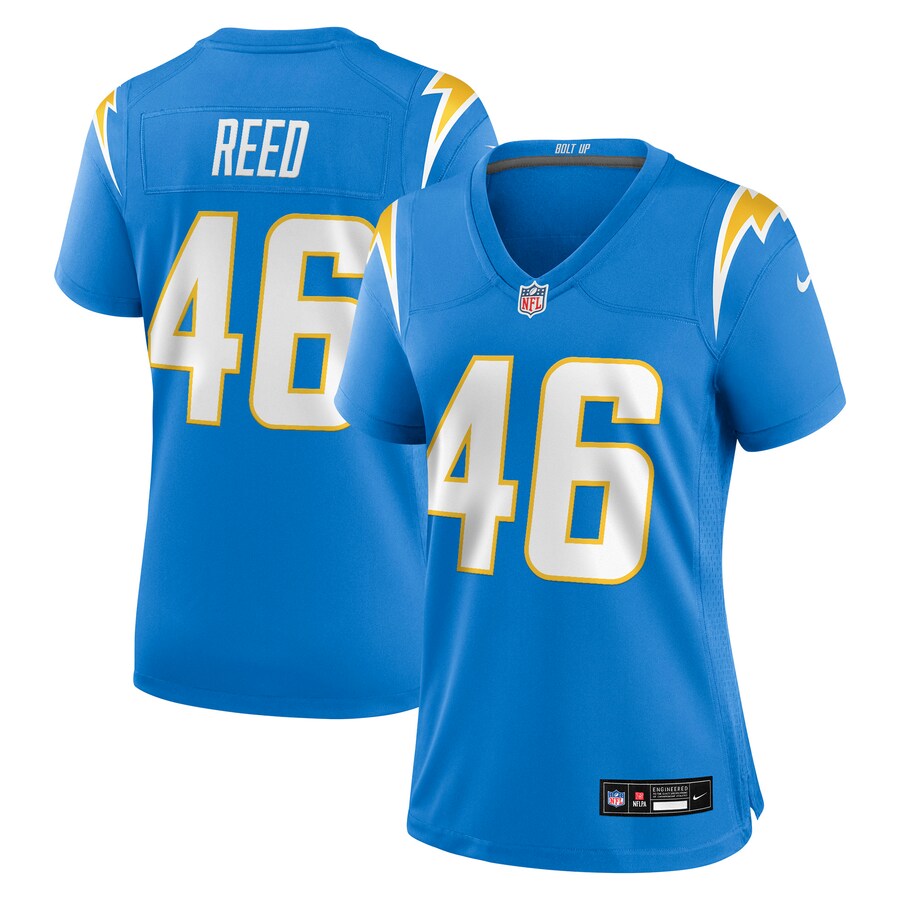Women's Los Angeles Chargers Nikko Reed Nike Powder Blue Team Game Jersey - Ujersey Shop