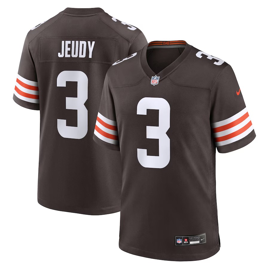 Men's Cleveland Browns Jerry Jeudy Nike  Brown  Game Jersey - Ujersey Shop