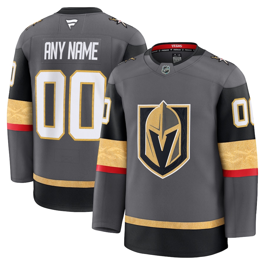Men's Vegas Golden Knights Fanatics Gray Alternate Premium Custom Jersey - Ujersey Shop