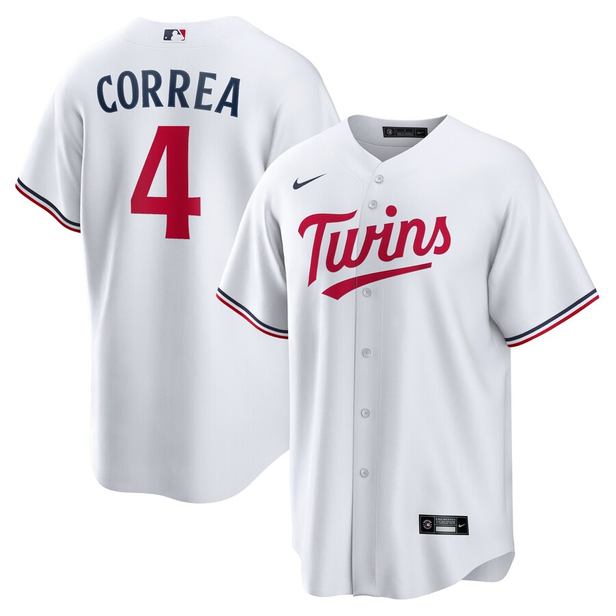 Men's Minnesota Twins Carlos Correa Nike White Home Replica Player Jersey - Ujersey Shop
