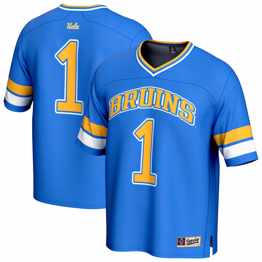 Unisex GameDay Greats #1 Blue UCLA Bruins Lightweight Collegiate Football Fashion Jersey - Ujersey Shop