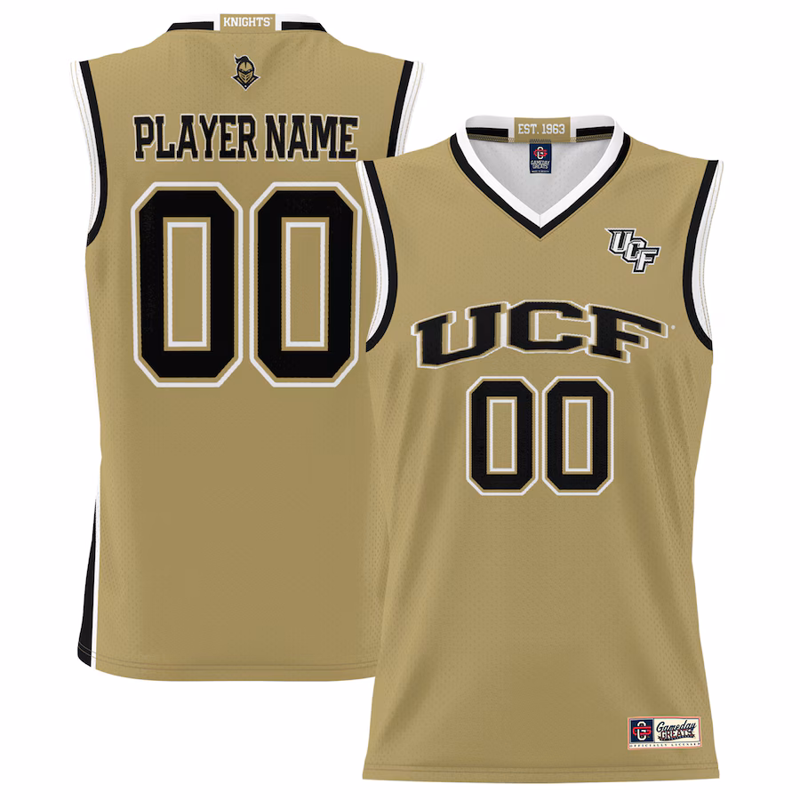 UCF Knights GameDay Greats Men's NIL Pick-A-Player Lightweight Basketball Jersey - Gold - Ujersey Shop