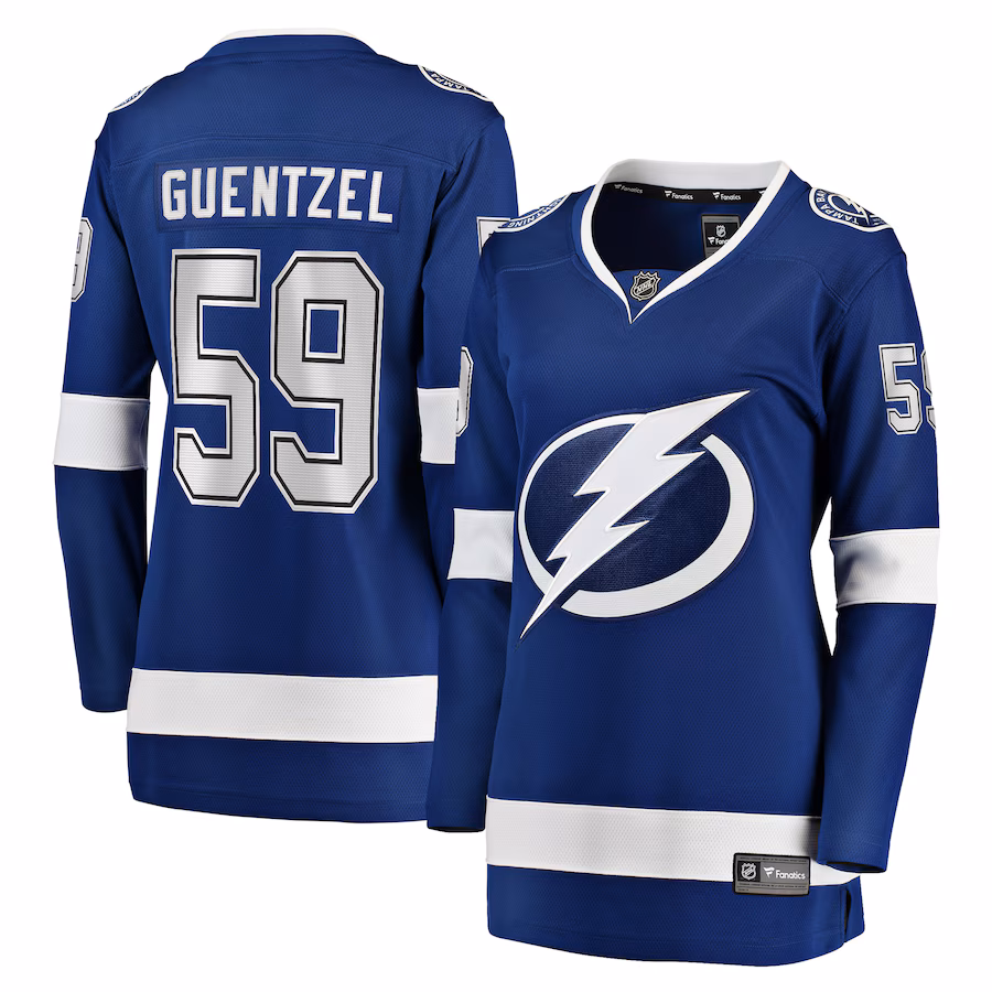 Women's Tampa Bay Lightning Jake Guentzel Fanatics Blue Home Premier Breakaway Player Jersey - Ujersey Shop
