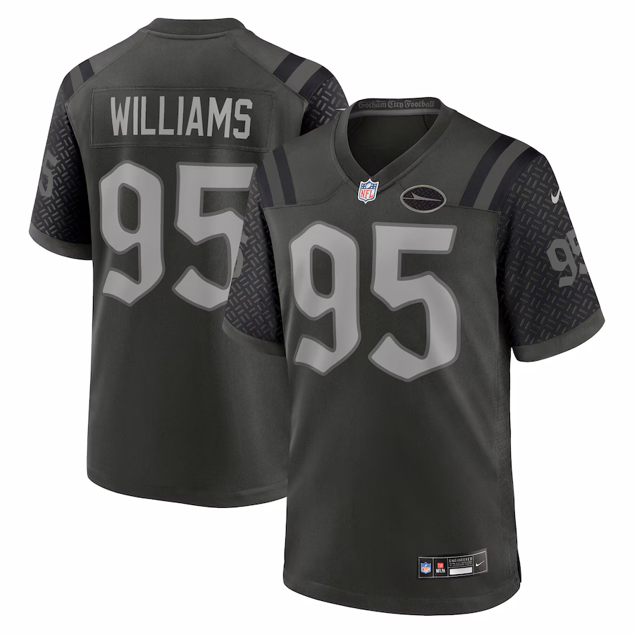 Men's New York Jets Quinnen Williams Nike Gotham Green 2025 Rivalries Collection Game Jersey - Ujersey Shop
