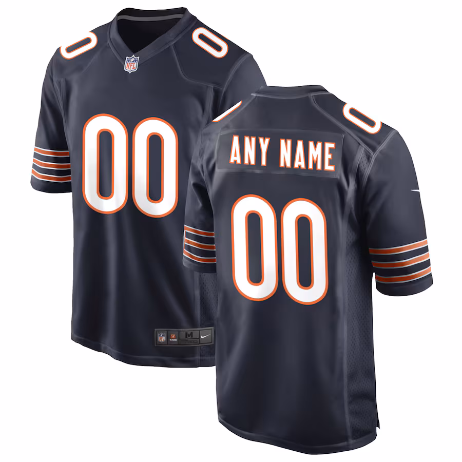 Men's Chicago Bears Nike Navy Custom Game Jersey - Ujersey Shop