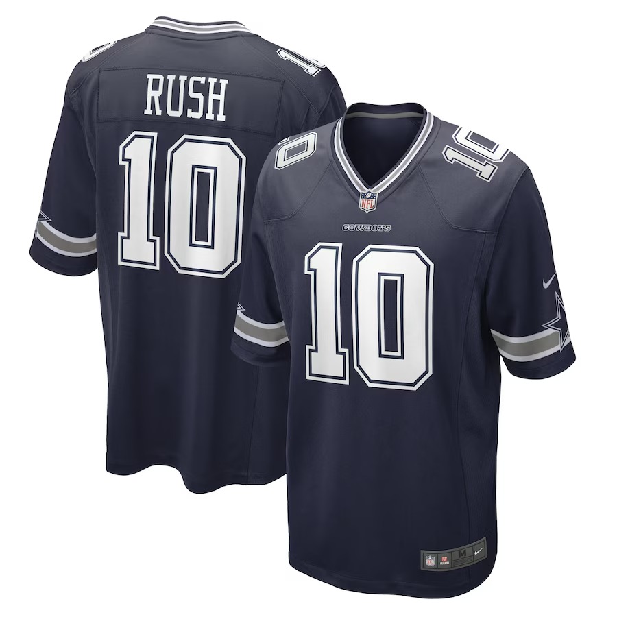 Men's Dallas Cowboys Cooper Rush Nike Navy Game Player Jersey - Ujersey Shop