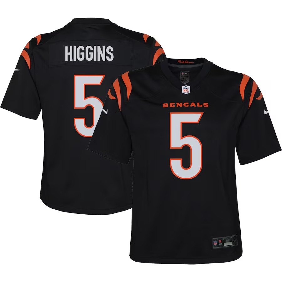 Youth Cincinnati Bengals Tee Higgins Nike Black Game Jersey - Ujersey Shop