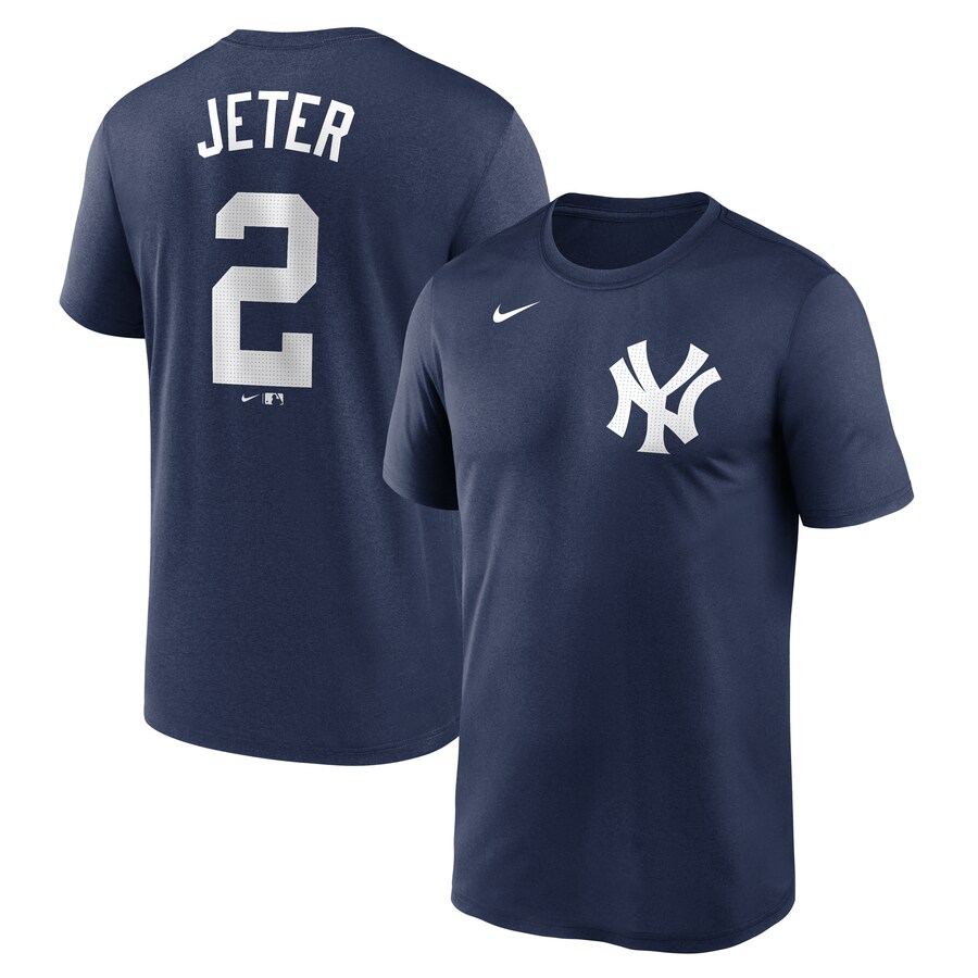 Men's New York Yankees Derek Jeter Nike Navy Legend Name & Number Performance T-Shirt - Ujersey Shop