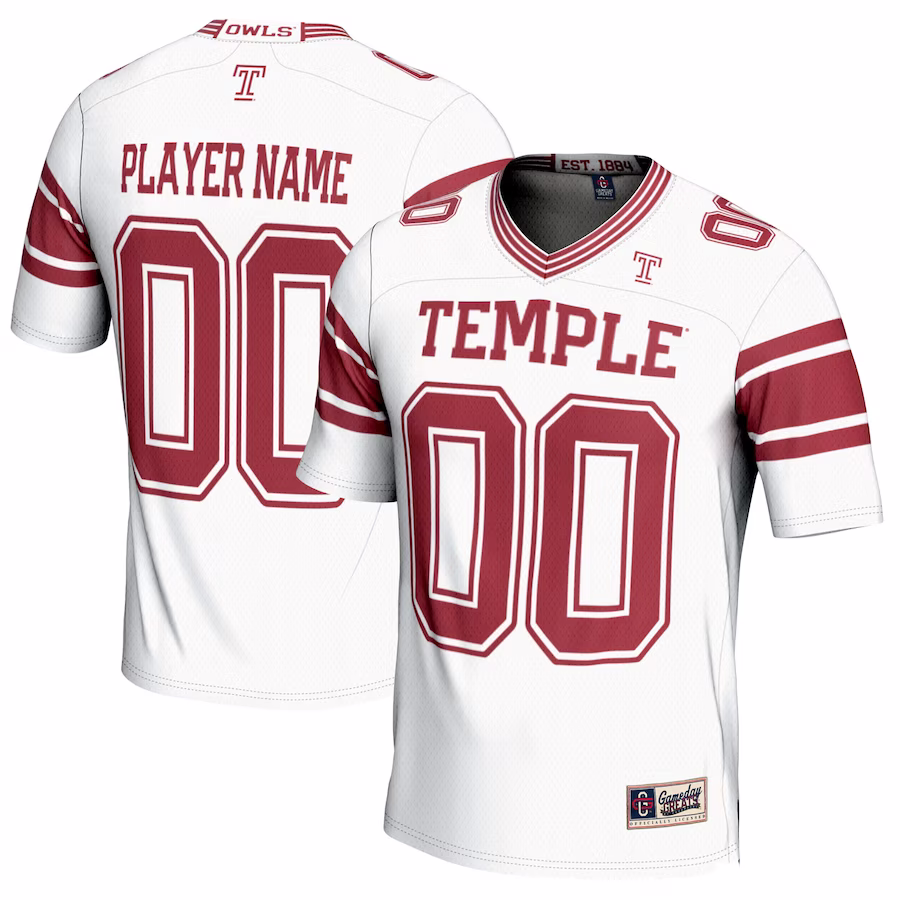 Temple Owls GameDay Greats Youth NIL Pick-A-Player Football Jersey - White - Ujersey Shop