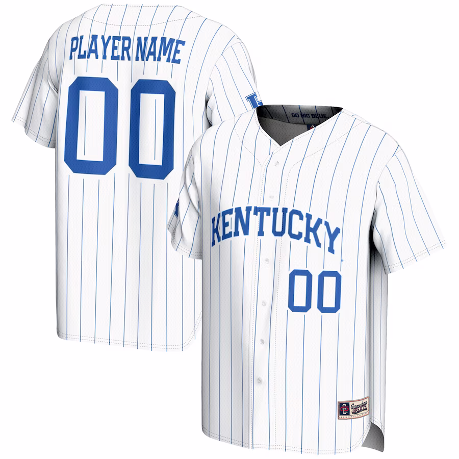 Kentucky Wildcats GameDay Greats Youth NIL Pick-A-Player Lightweight Baseball Jersey - White - Ujersey Shop