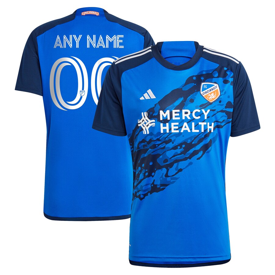 Men's FC Cincinnati adidas Blue 2023 River Kit Replica Custom Jersey - Ujersey Shop