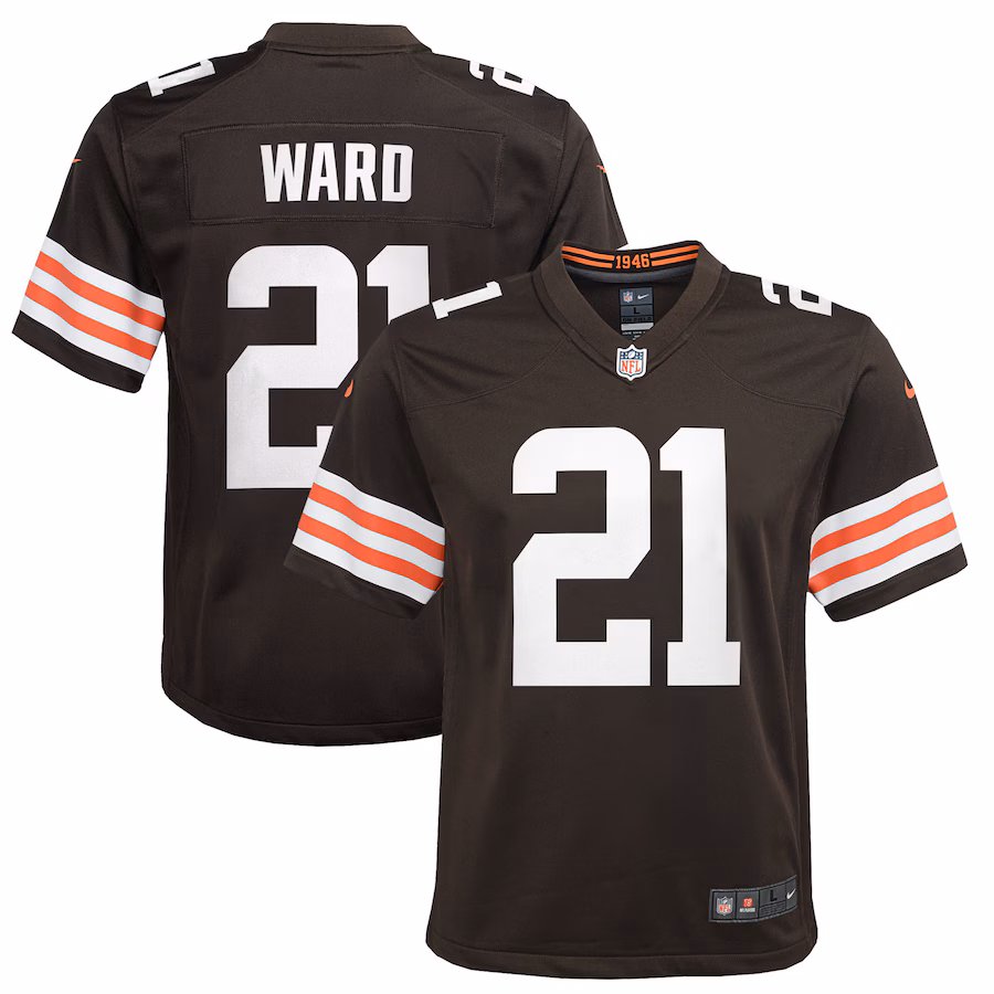 Youth Cleveland Browns Denzel Ward Nike Brown Game Jersey - Ujersey Shop