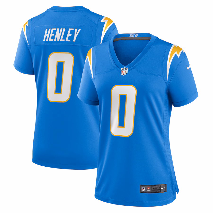 Women's Los Angeles Chargers Daiyan Henley Nike Powder Blue Team Game Jersey - Ujersey Shop