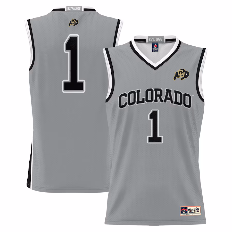 Youth GameDay Greats  Gray #1 Colorado Buffaloes Lightweight Replica Basketball Jersey - Ujersey Shop