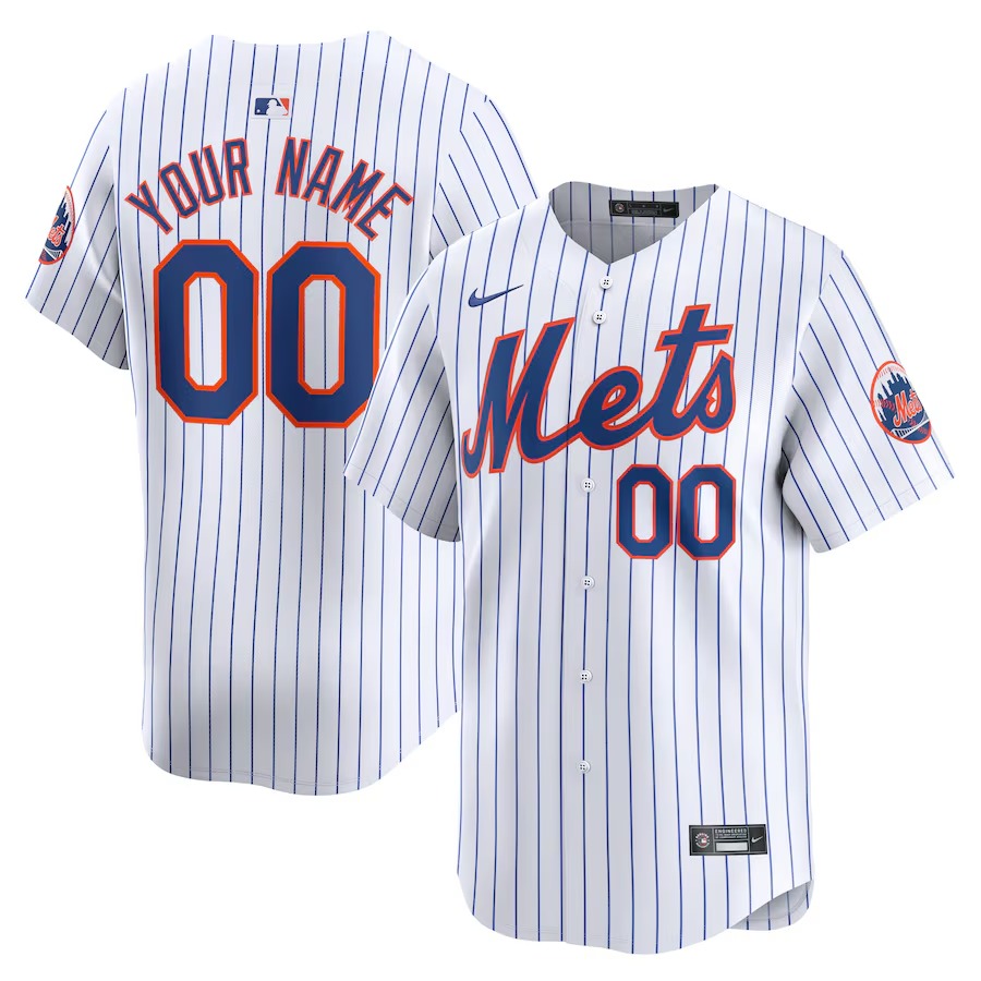 Youth New York Mets Nike White Home Limited Custom Jersey - Ujersey Shop