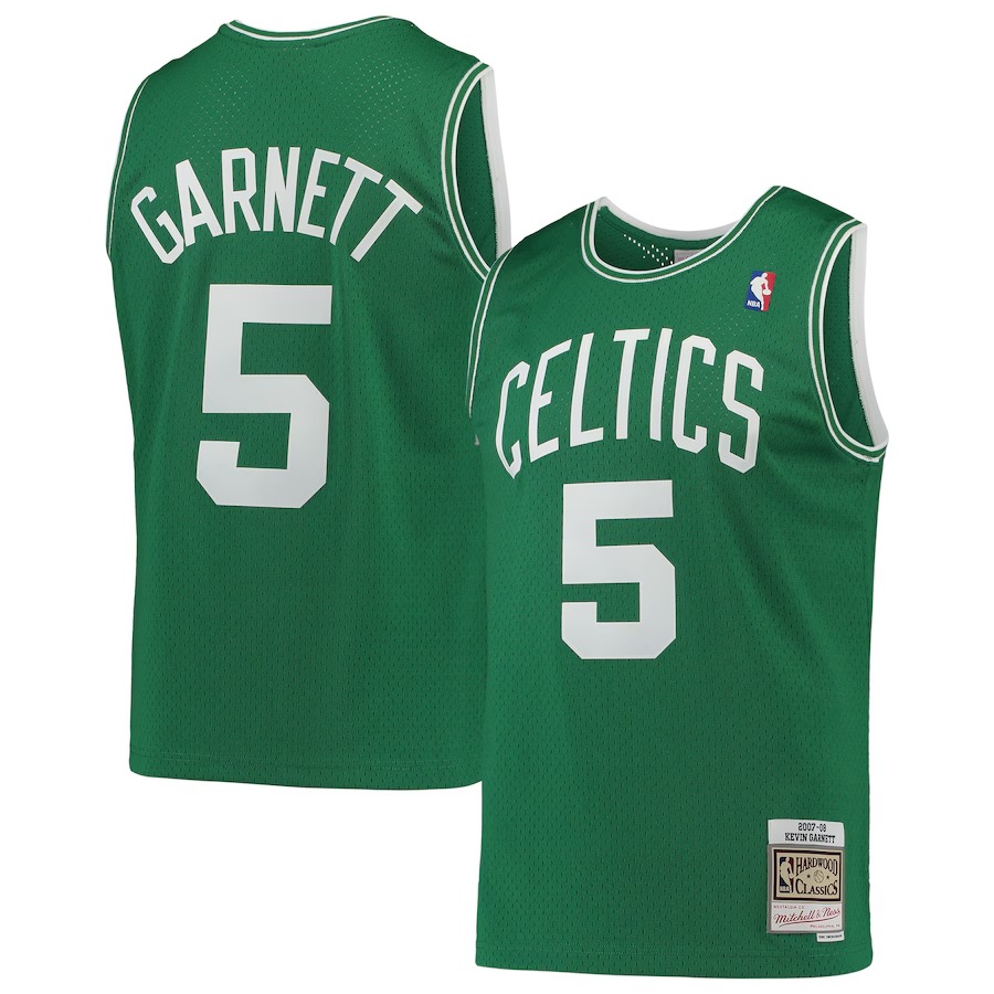 Men's Boston Celtics Kevin Garnett Mitchell & Ness Kelly Green 2007/08 Hardwood Classics Swingman Jersey - Ujersey Shop